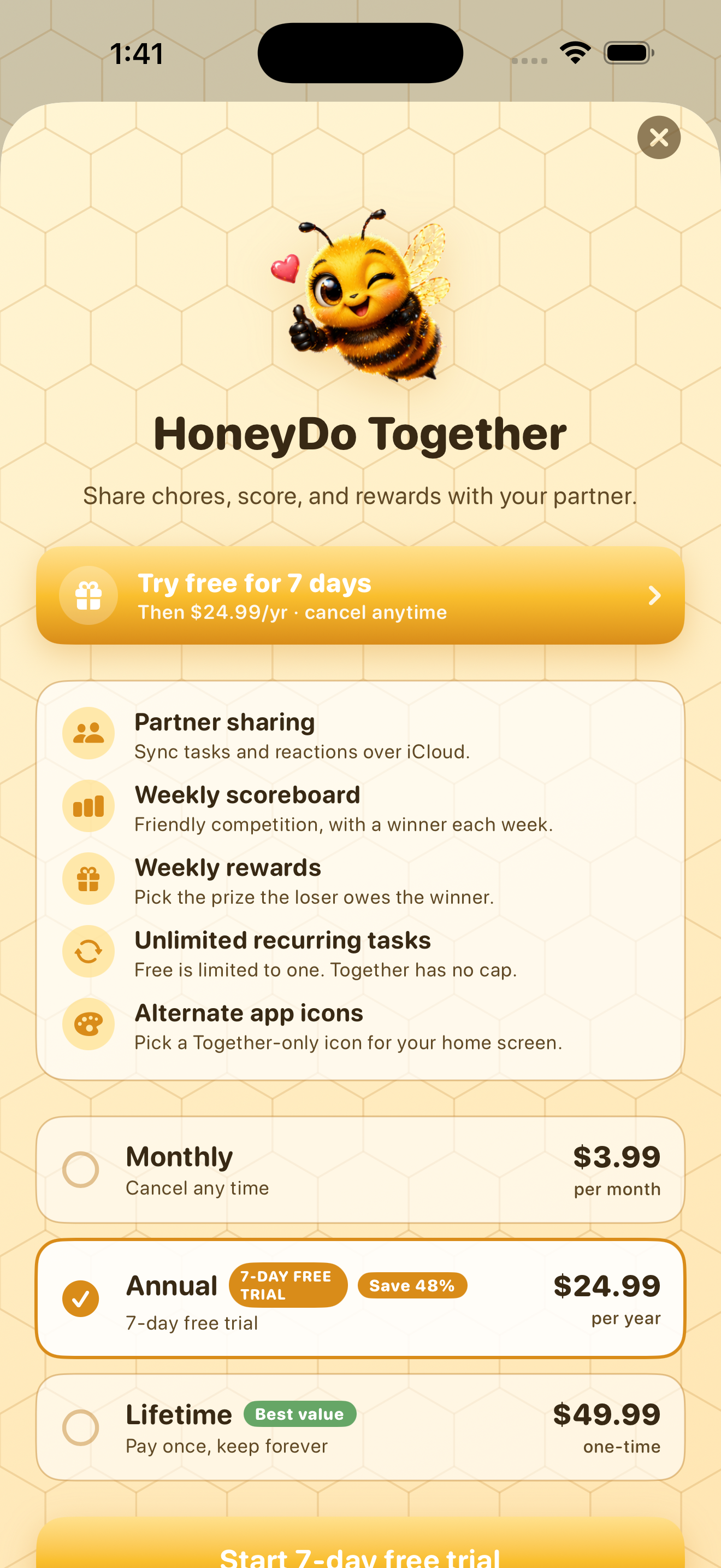 HoneyDo Together paywall